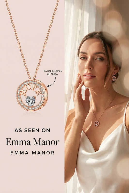 Emma Manor Necklace For Women 18k Gold Plated 925 Silver 5A Zirconia Diamond Hope Pendant Necklace
