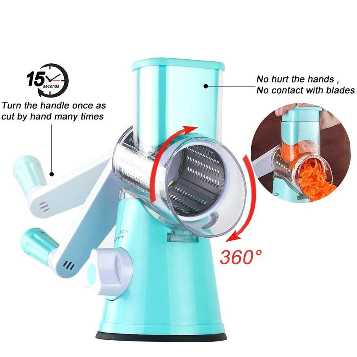 Multifunctional Round Mandoline Slicer