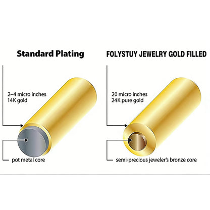 Lovely Multi Hearts 24K Gold Filled Jewelry Bracelet,Woman Accessories Fashion Creative Gift